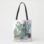 Waterverf cacti. tote bag (Voorkant)