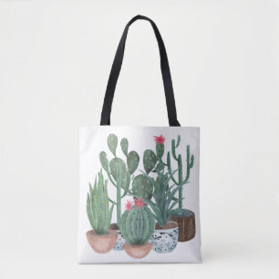 Waterverf cacti. tote bag