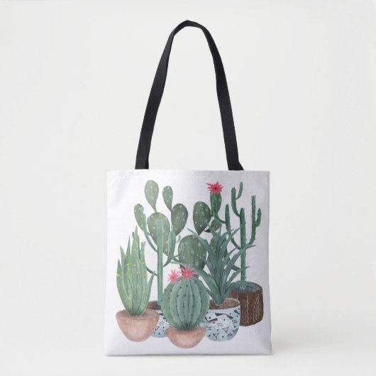 Waterverf cacti. tote bag (Voorkant)