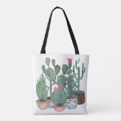 Waterverf cacti. tote bag (Achterkant)