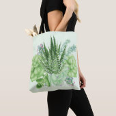 Waterverf Cacti Tote Bag (Dichtbij)