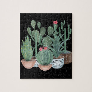 Waterverf cacti's puzzel legpuzzel