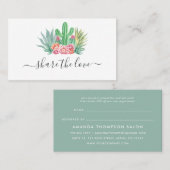 Waterverf Cactus Aanbevelingskaartje (Voorkant / Achterkant)