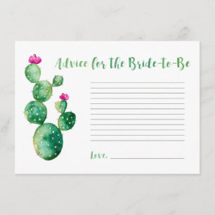 Waterverf Cactus-advies voor Bride als kaart