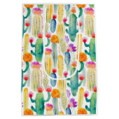 Waterverf Cactus Art Desert Kleurrijk Zuidwesten Medium Cadeauzakje (Achterkant)