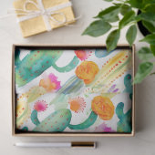 Waterverf Cactus Art Desert Kleurrijk Zuidwesten Tissuepapier (Geschenk)