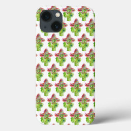 Waterverf Cactus Art Mustache Pet Eyes Fun Case-Mate iPhone Case