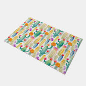 Waterverf Cactus Art Pattern Desert Kleurrijk Plez Deurmat (Schuin)