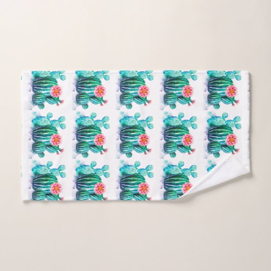 waterverf Cactus Bad Handdoek (Handdoek)