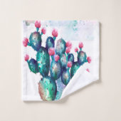 waterverf Cactus Bad Handdoek (Wasdoekje)