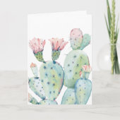 Waterverf Cactus, Birthday Kaart (Voorkant)