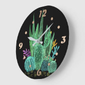 Waterverf, cactus, bloemen grote klok (Hoek)