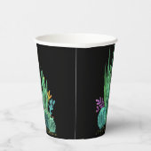 Waterverf, cactus, bloemen, grote klok papieren bekers (Rechts)