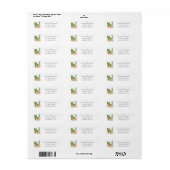 Waterverf Cactus Bloempotten Bloemige Succulenten Etiket (Full Sheet)