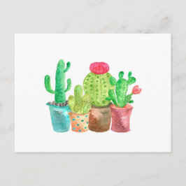 Waterverf cactus Briefkaart