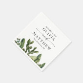 Waterverf Cactus bruiloft | Boho Greenery Script Servet (Hoek)
