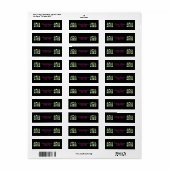 Waterverf Cactus Cacti Desert Succulent Zwart Etiket (Full Sheet)