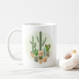 Waterverf Cactus Cacti Potlood Planten Succulents Koffiemok