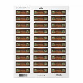 Waterverf Cactus Cactussen Woestijn Succulent Hout Etiket (Full Sheet)