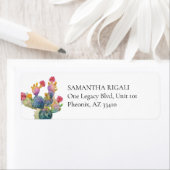 Waterverf Cactus Custom Return Adres Labels (Insitu)