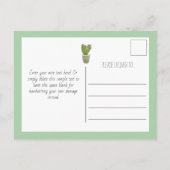 Waterverf Cactus Cute Potlood Planten Note Briefkaart (Achterkant)