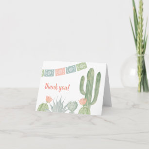 Waterverf cactus dank u nota Kaarten Notitiekaartje