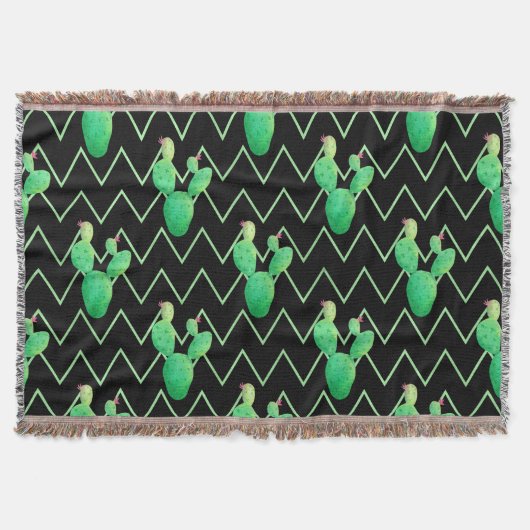 Waterverf Cactus Deken (Voorkant)