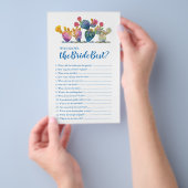 Waterverf Cactus die het beste spel kent Flyer (Hand)