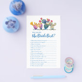 Waterverf Cactus die het beste spel kent Flyer (Enkel)