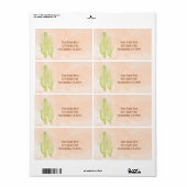 Waterverf cactus eenvoudig zuidwestelijke gunst etiket (Full Sheet)