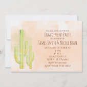 Waterverf Cactus Eenvoudige Zuidwestelijke Uitnodi Kaart (Voorkant)