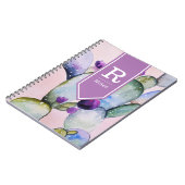 Waterverf Cactus en bloesems | Gepersonaliseerd Notitieboek (Linkerzijde)