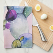 Waterverf Cactus en bloesems Theedoek (Quarter Fold)