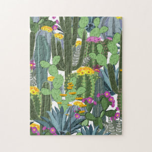  Waterverf Cactus en Cacti Flowers Legpuzzel