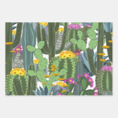 Waterverf Cactus en Cactus Flowers Inpakpapier Vel (Voorkant)
