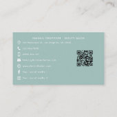 Waterverf Cactus en Roze Bloemen Edelachtig Visitekaartje (Achterkant)