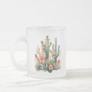 Waterverf Cactus en Succulent Garden Matglas Koffiemok