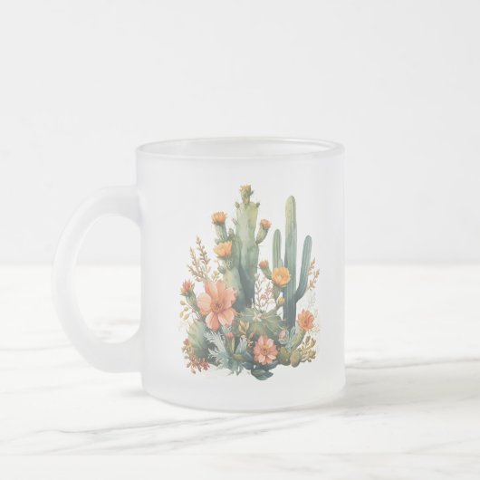 Waterverf Cactus en Succulent Garden Matglas Koffiemok (Links)