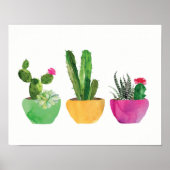 Waterverf Cactus en Succulent Print (Voorkant)