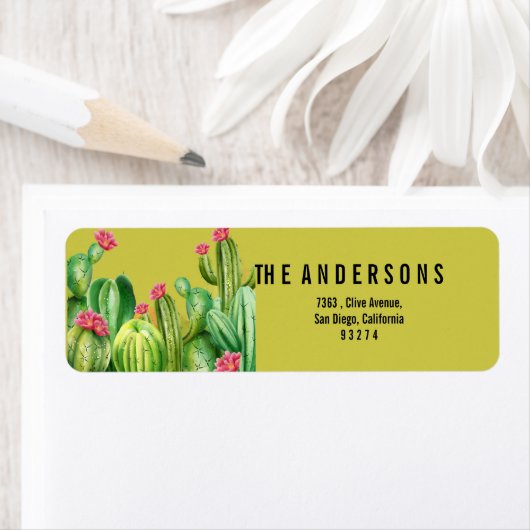 waterverf Cactus Etiket (Insitu)