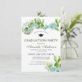 Waterverf Cactus Eucalyptus FOTO Afstuderen Kaart (Staand voorkant)