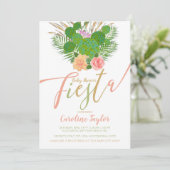 Waterverf Cactus Fiesta Baby shower Bloemen Kaart (Staand voorkant)
