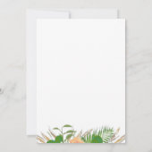 Waterverf Cactus Fiesta Baby shower Bloemen Kaart (Achterkant)