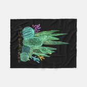 Waterverf, cactus fleece deken (Voorkant (Horizontaal))