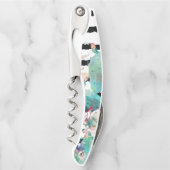  Waterverf Cactus Floral Black Stripes Kurkentrekker (Voorkant)