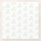 Waterverf Cactus Floral Pattern roze Green Glazen Onderzetter (Achterkant)