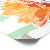 Waterverf cactus, florale en strepenvormingen poster (Hoek)