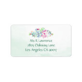 Waterverf Cactus Flower Adresetiketten Etiket (Voorkant)