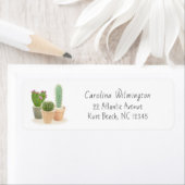 Waterverf Cactus Flower Pots Floral Succulents Etiket (Insitu)