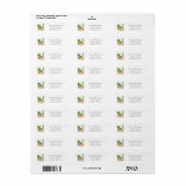 Waterverf Cactus Flower Pots Floral Succulents Etiket (Full Sheet)
